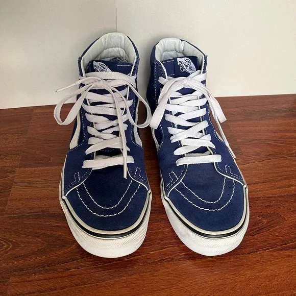 Vans High Top Blue Suede Size 6 - Picture 2 of 6